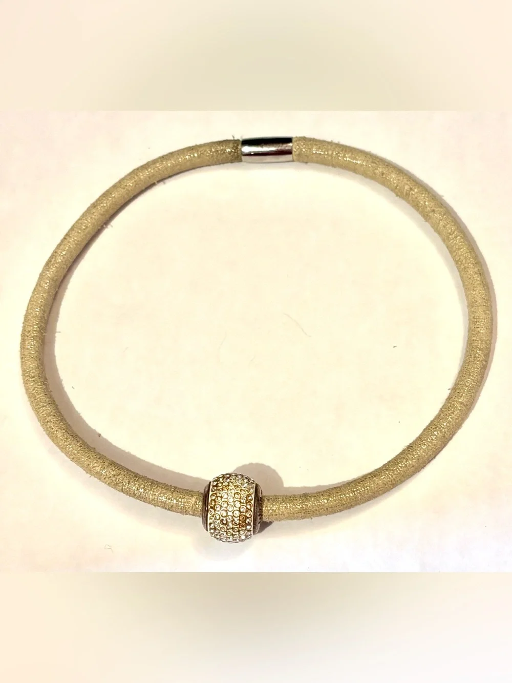 🆕Listing Brighton Cupid’s Kiss Super bead Big! 7 rows pale gold crystals Retired